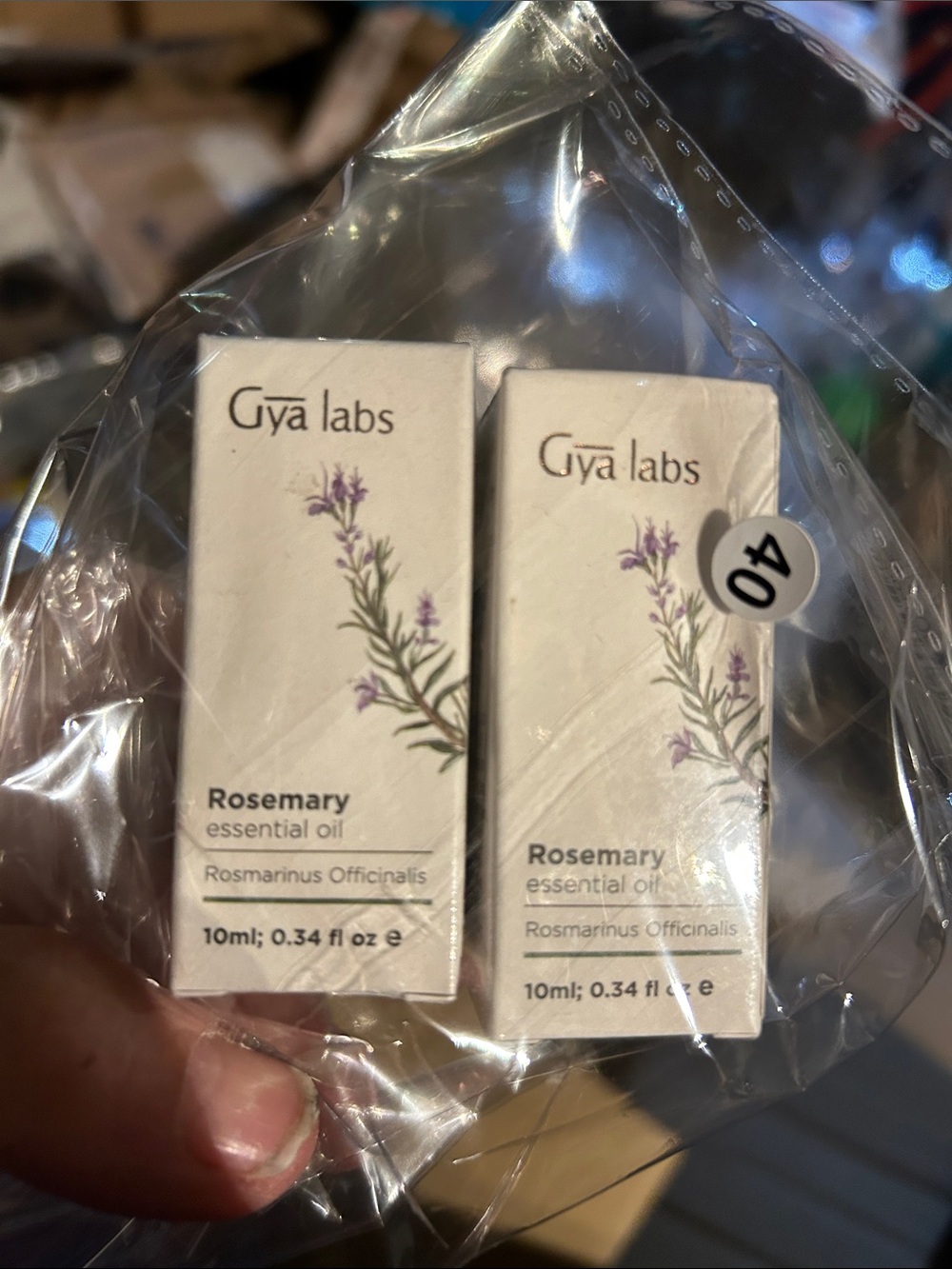 Gya Labs Rosemary Essential Oil 10ml Duo - White & Green Packaging 2 boxes